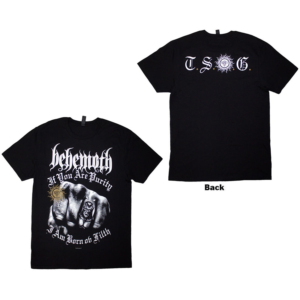 Behemoth - The Shit Ov God Purity Fist Heren T-shirt - Zwart